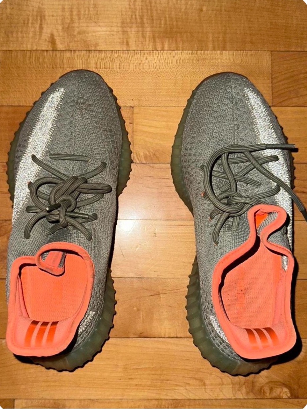 Yeezy Boost 350 V2 Green with Orange Inner Lining